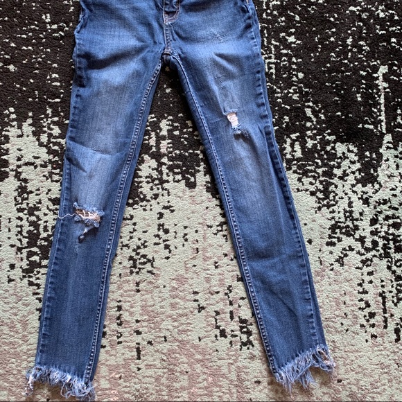 FREE PEOPLE Great Heights Frayed Skinny Jeans - Picture 3 of 4
